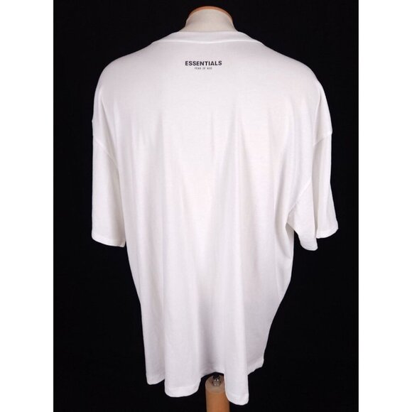 Fear of God ESSENTIALS Crewneck T-Shirt Size XXL Mens White - Picture 4 of 12